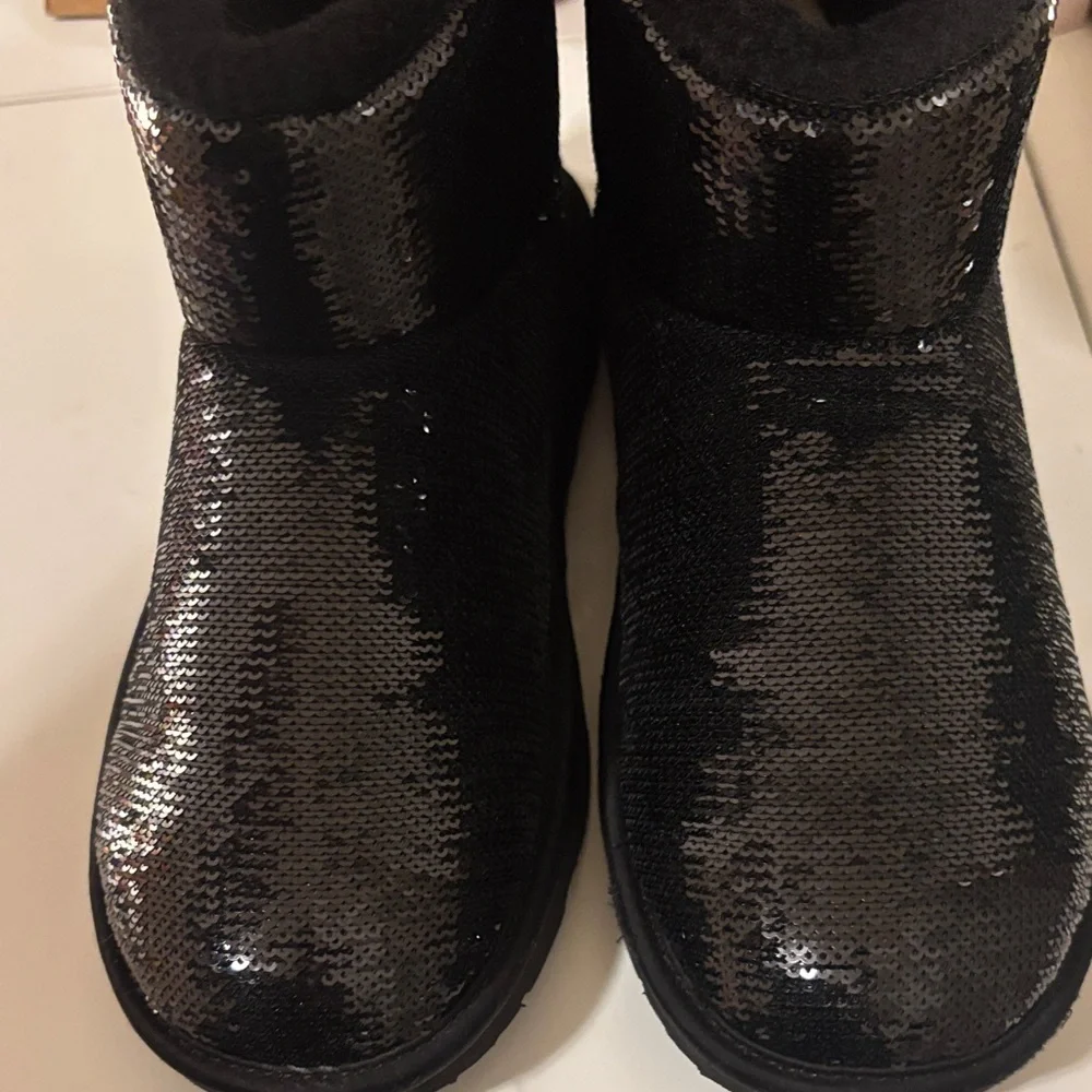 UGG Black Glitter Kids Boots